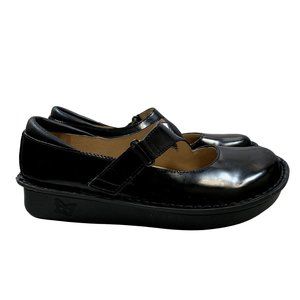 Alegria Jil 011 Mary Jane Shoes Womens 37 EU 7-7.5 US Black Leather Adjustable